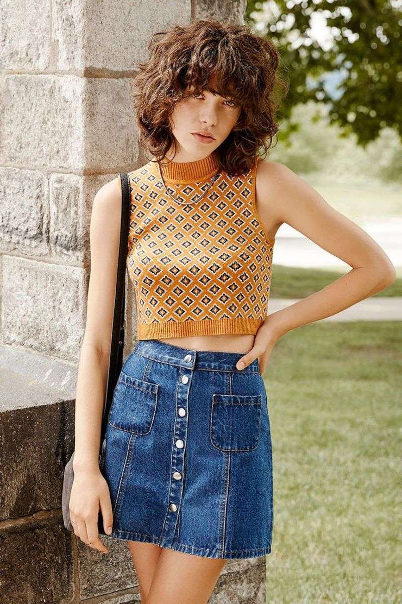 Denim Mini Skirts