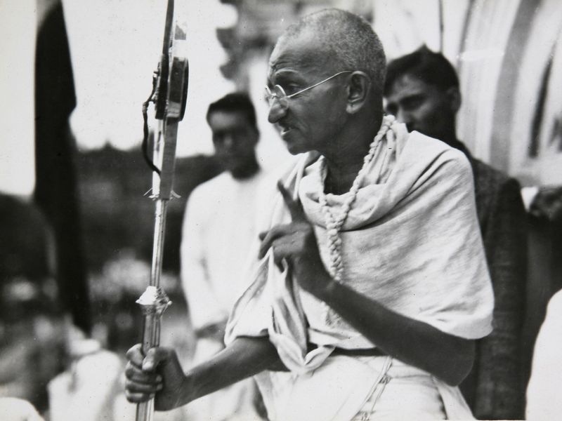 Assassination of Mahatma Gandhi by Nathuram Godse in New Delhi