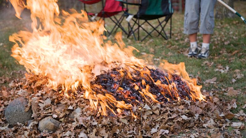 Burning Leaves in Yards