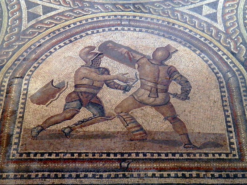 Roman Gladiator Mosaic