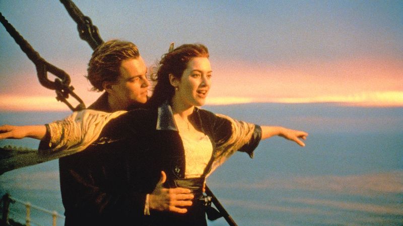 Jack and Rose on the Bow of the Titanic