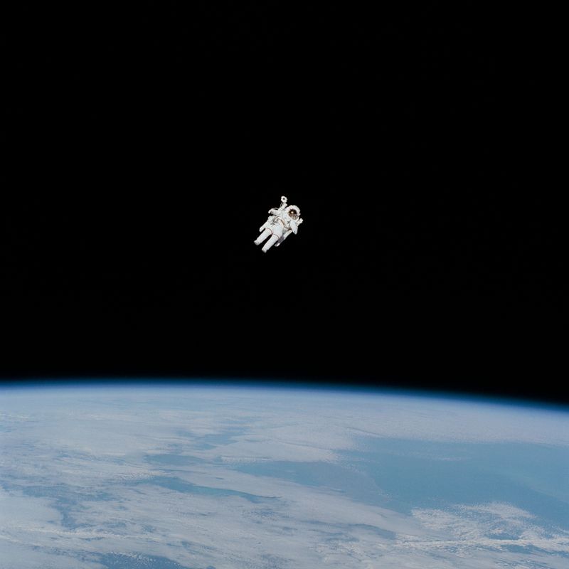 NASA Astronauts Conduct the First Tethered Spacewalk (1984)