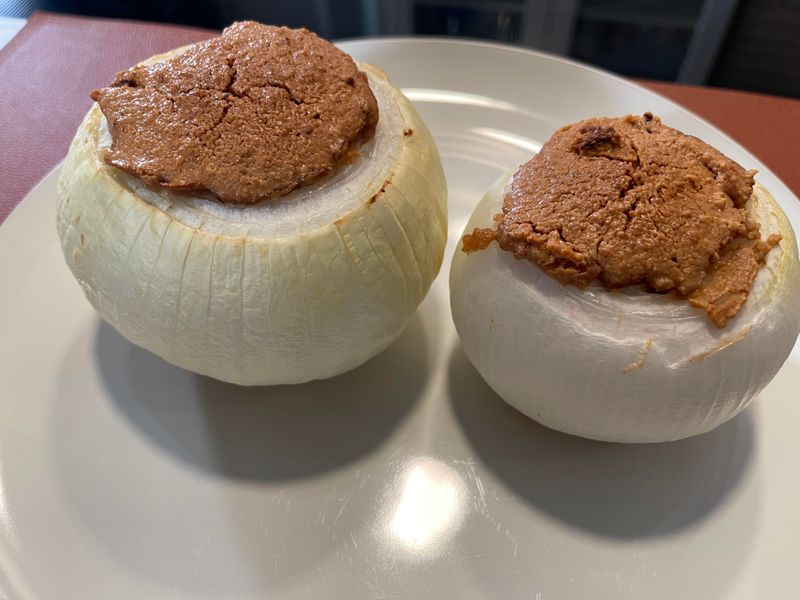 Peanut Butter Stuffed Onions