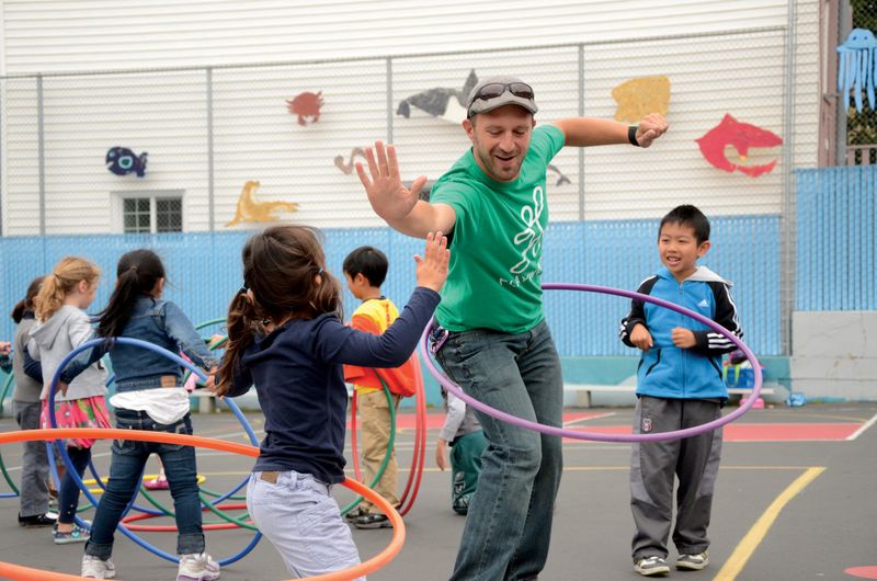 Playing with Hula Hoops