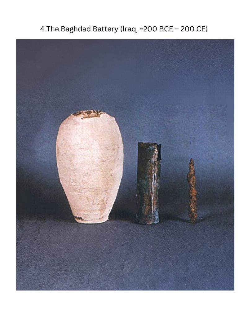 The Baghdad Battery (Iraq, ~200 BCE–200 CE)