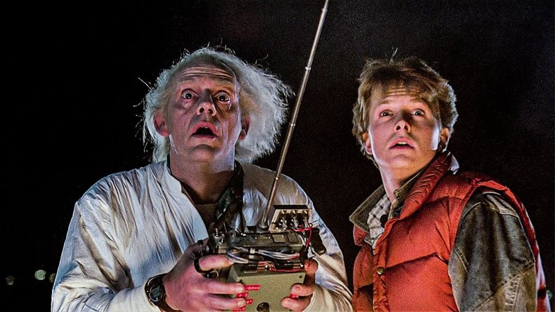 The Delorean's First Time Travel in 'Back to the Future'