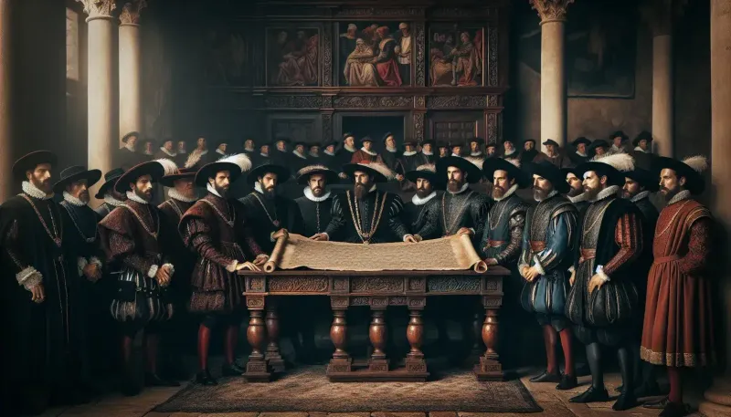 The Signing of the Treaty of Tordesillas