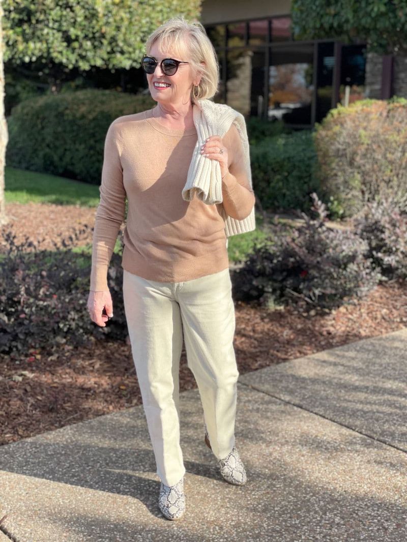 Wearing Only Beige