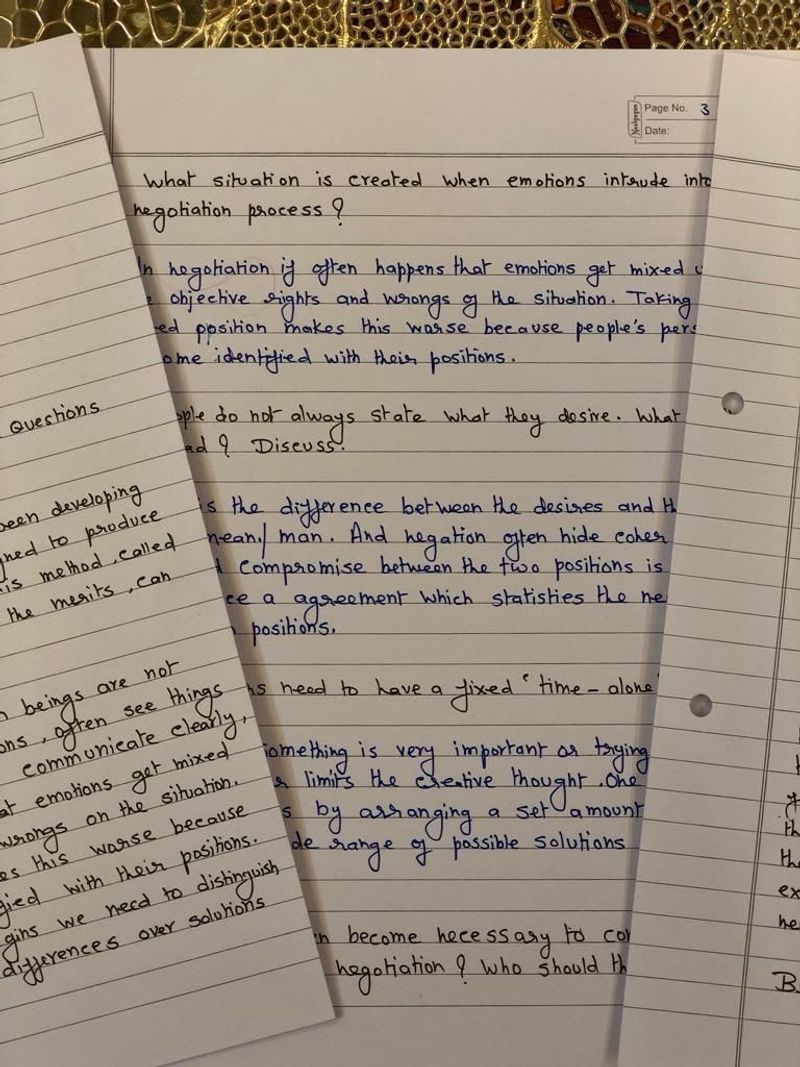 Handwritten Assignments