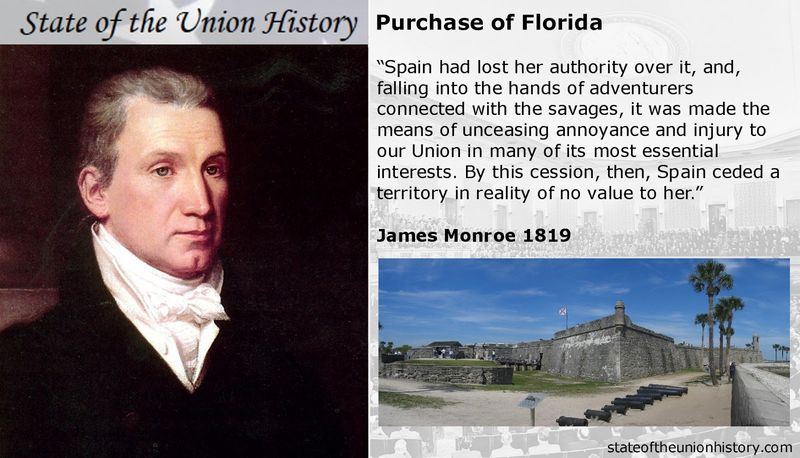 1819 – Spain Sells Florida to the United States in the Adams–Onís Treaty