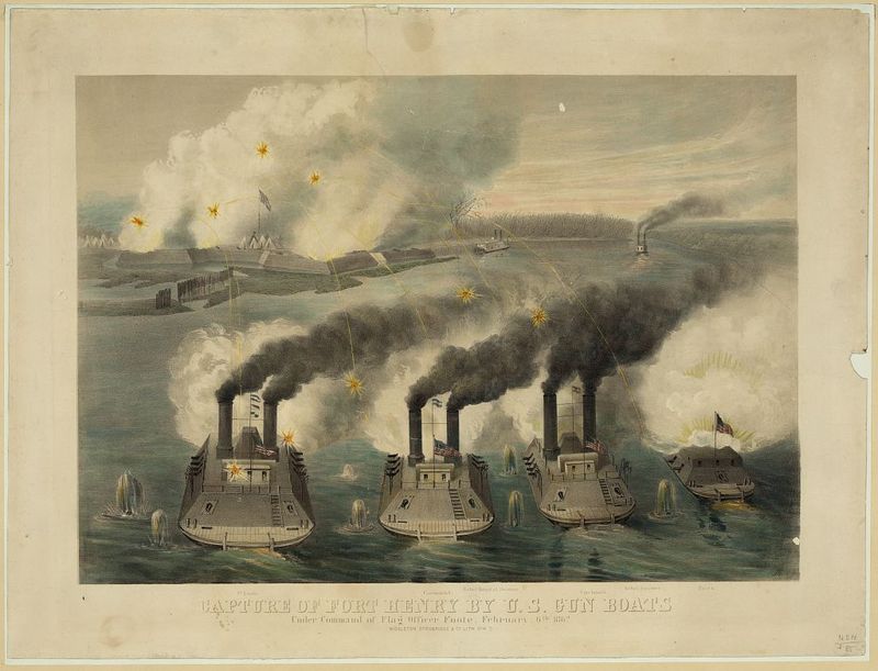 1862 Union Forces Capture Fort Henry in the American Civil War