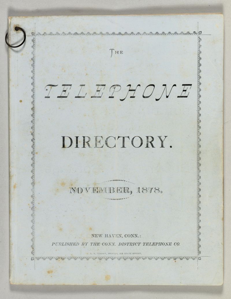 1878 – First Telephone Directory Issued