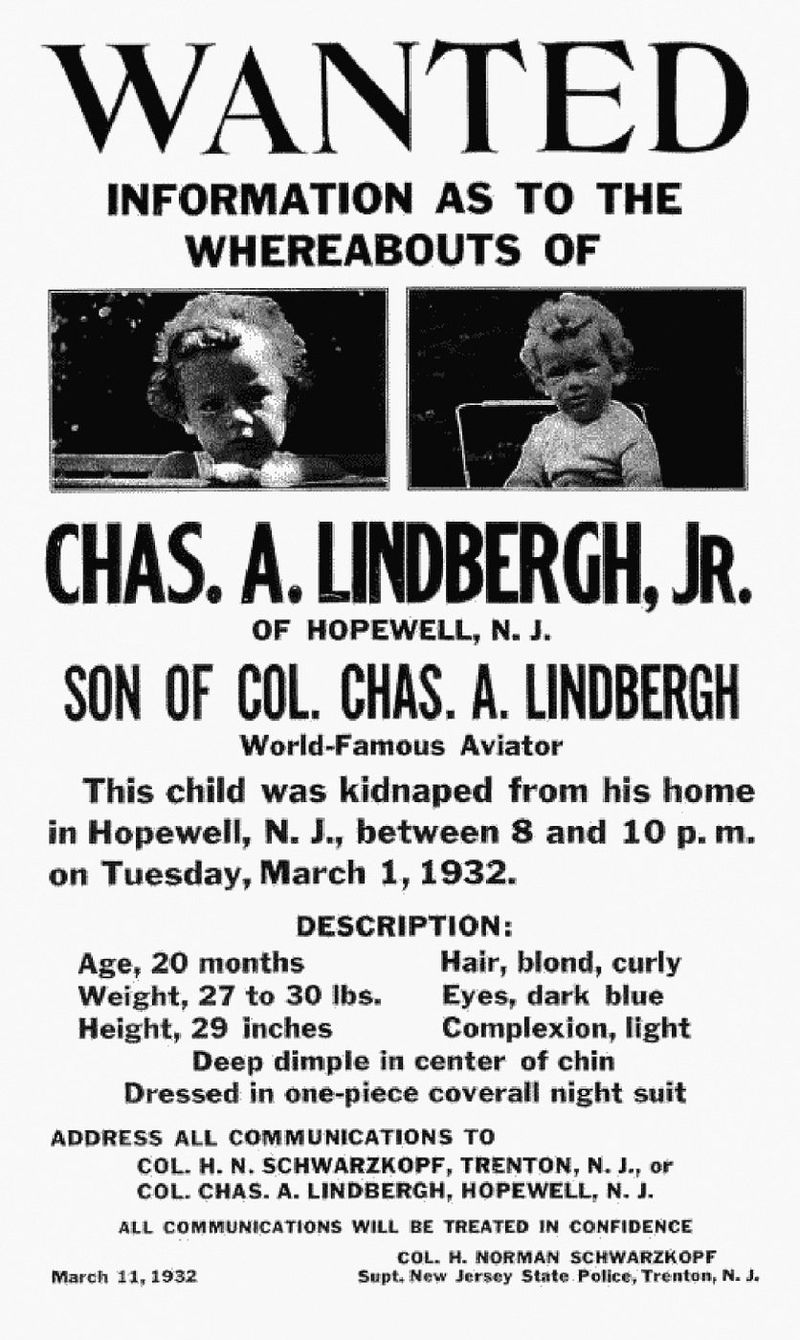 1932 – Lindbergh Kidnapping
