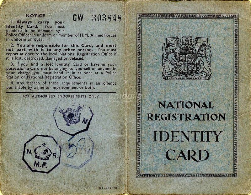 1952 – British Government Abolishes Identity Cards