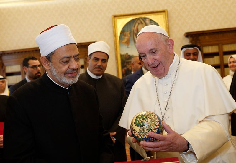 2019 Pope Francis and the Grand Imam of Al-Azhar sign the Document on Human Fraternity in Abu Dhabi