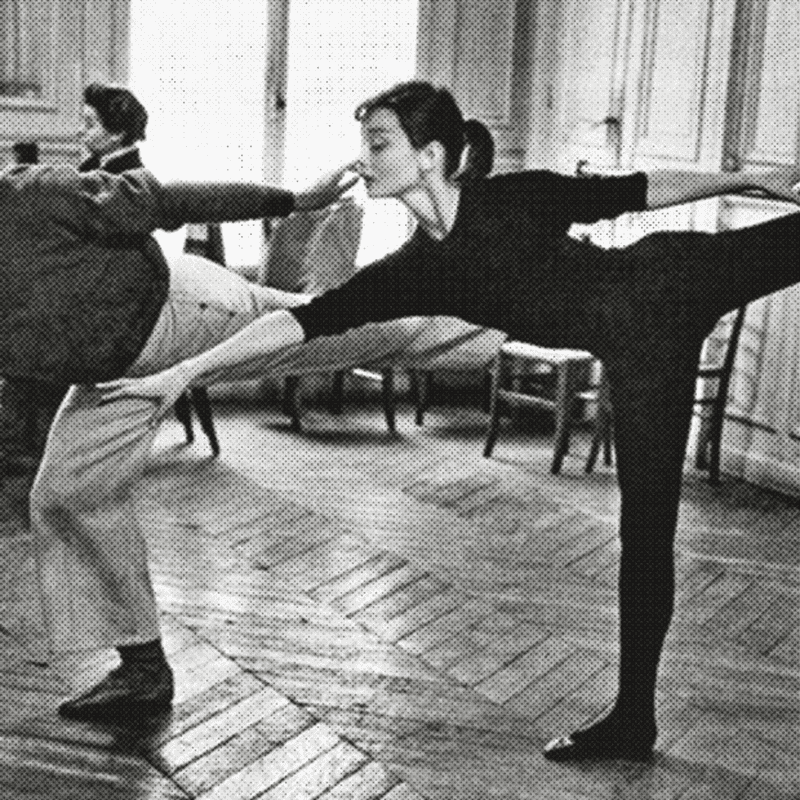 Audrey Hepburn as a Ballet Student