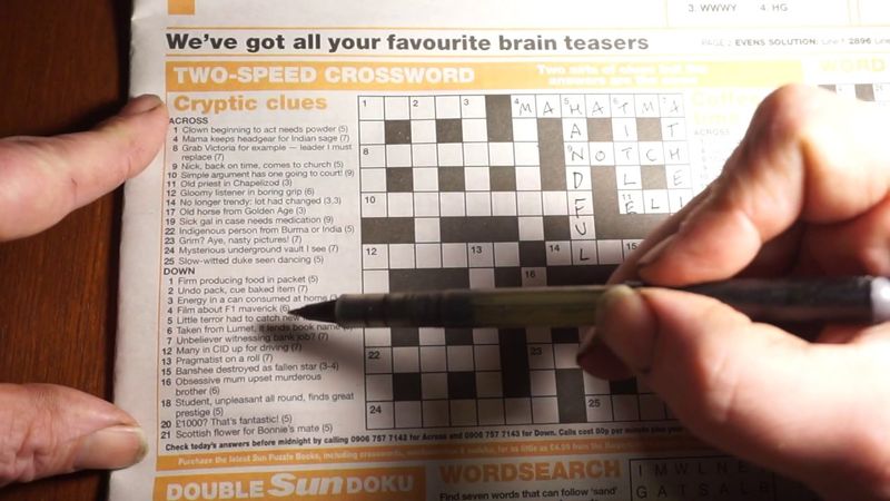 Decoding Cryptic Newspaper Crosswords