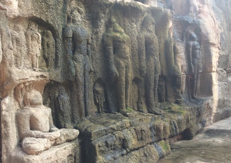 Defaced Jain Statues