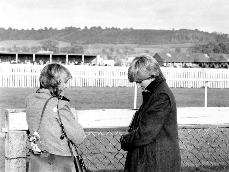 Diana Spencer with Camilla Parker-Bowles in 1980