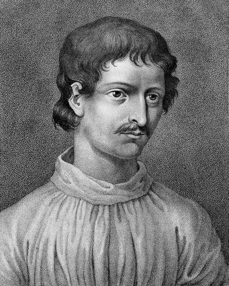 Giordano Bruno, Italian philosopher and mathematician (1600)