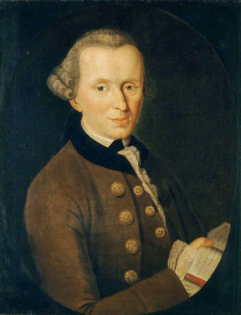 Immanuel Kant, German philosopher, 1804