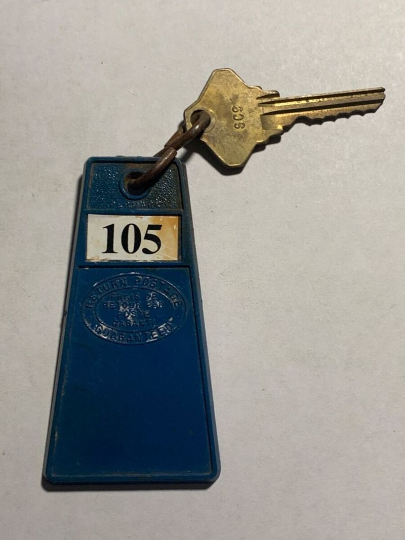 Motel Keys with Giant Plastic Keychains