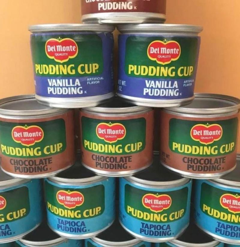 Pudding Cups in Metal Cans