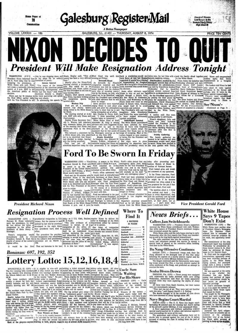 Nixon Named as Unindicted Co-Conspirator in Watergate Scandal