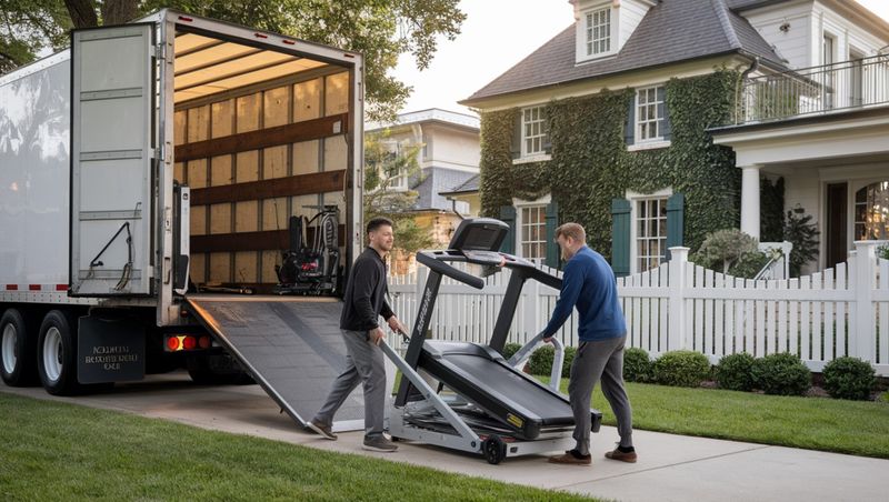 No Using Treadmills on a Moving Vehicle