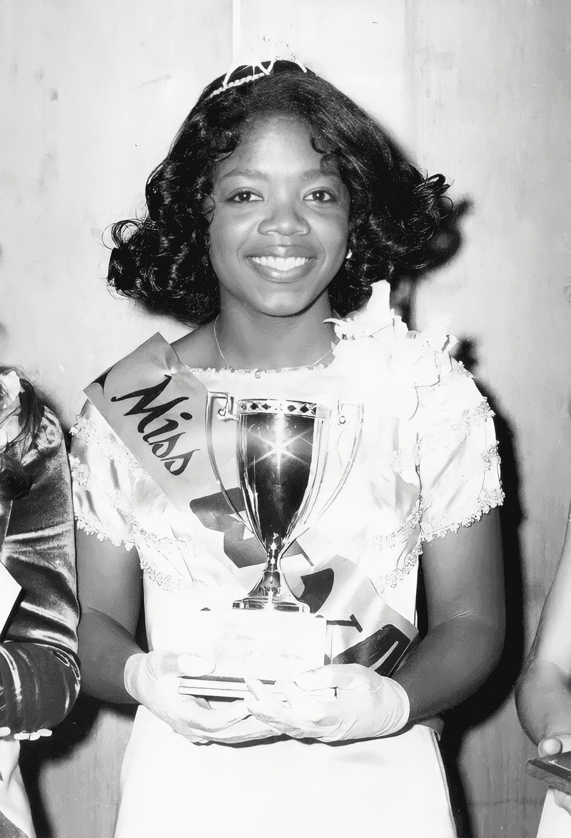 Oprah Winfrey as a Teenage Beauty Queen