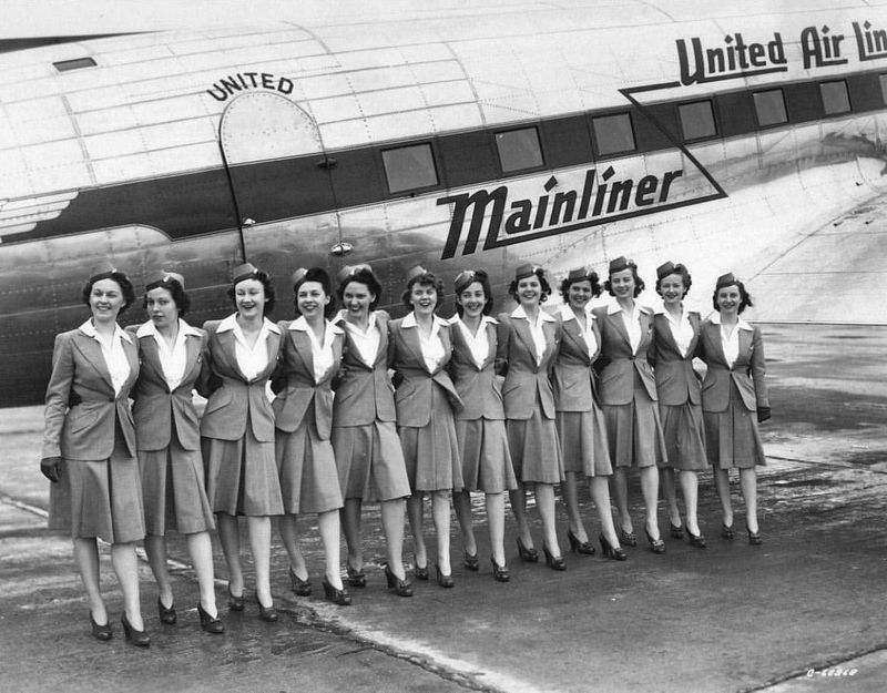 United Airlines Uniform Evolution (1950s)