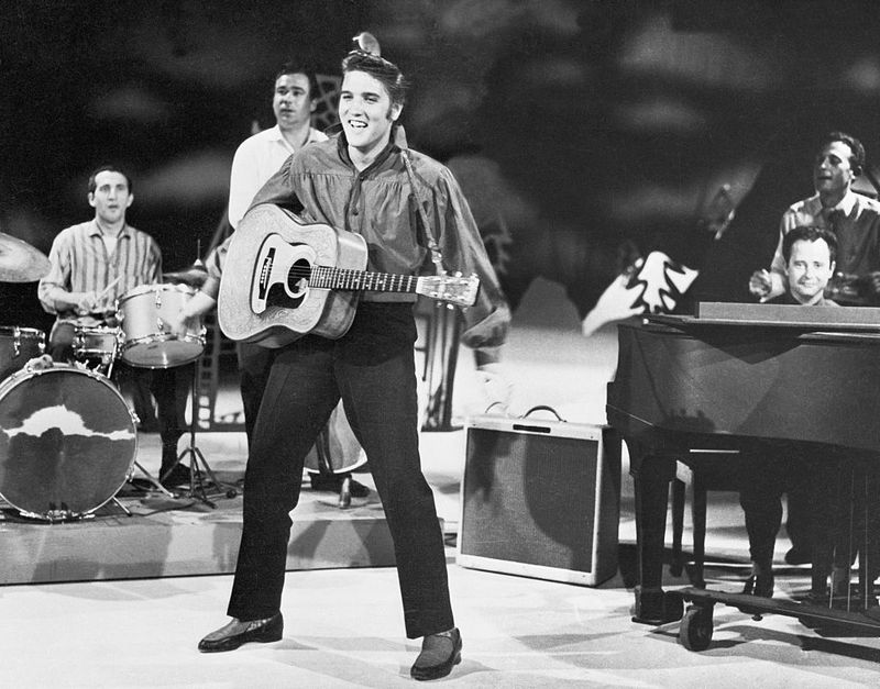 Young Elvis Presley on Stage