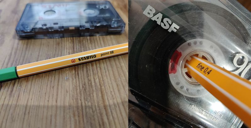 Cassette Tapes and the Pencil Trick