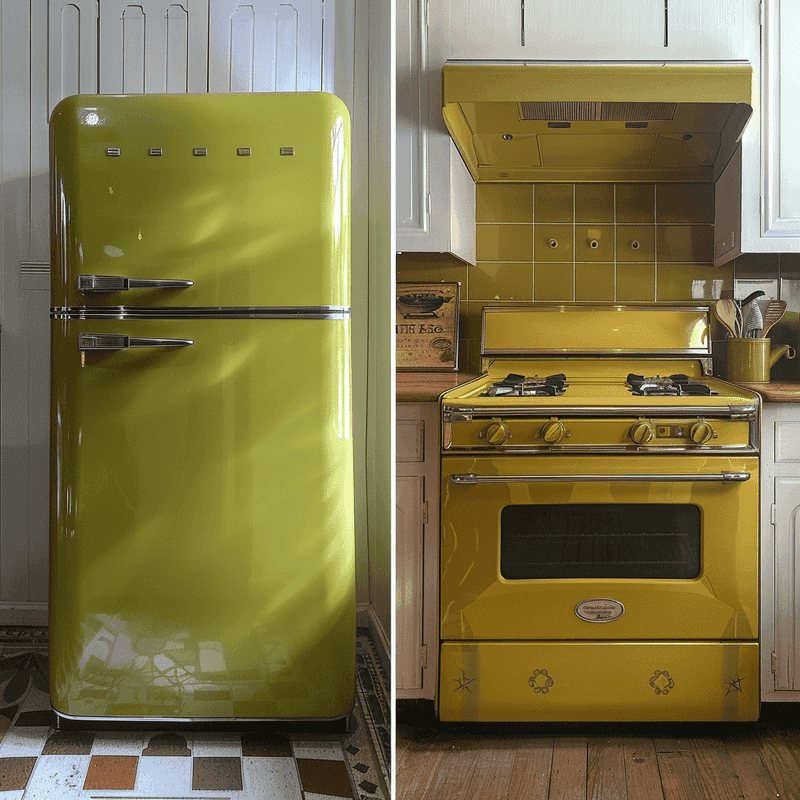 Avocado Green & Harvest Gold Appliances