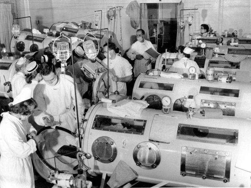 Iron Lung Polio Patients