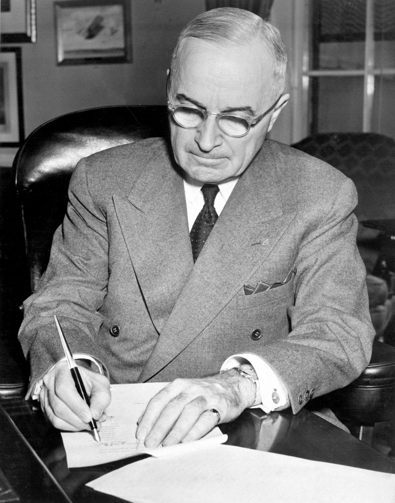 President Truman In The White House