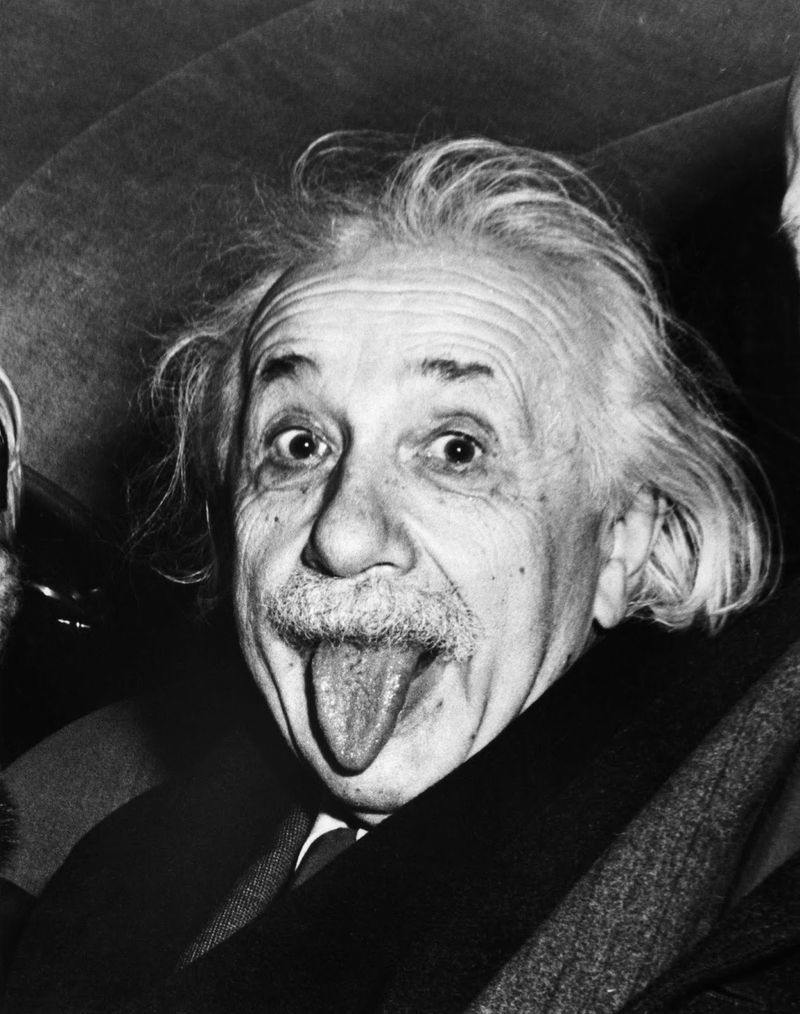 Albert Einstein Sticking Out His Tongue