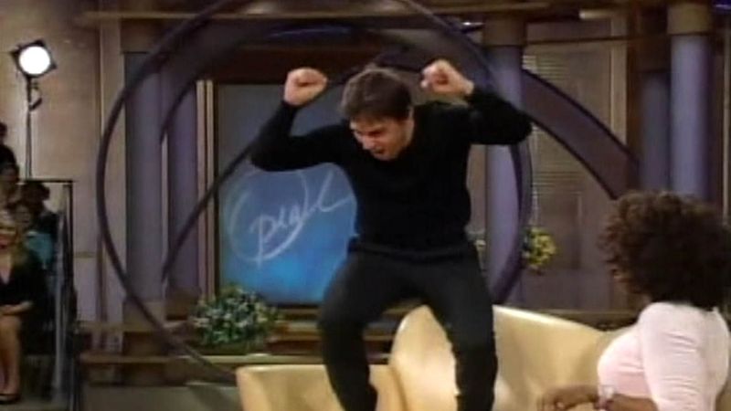 Tom Cruise Jumps on Oprah's Couch