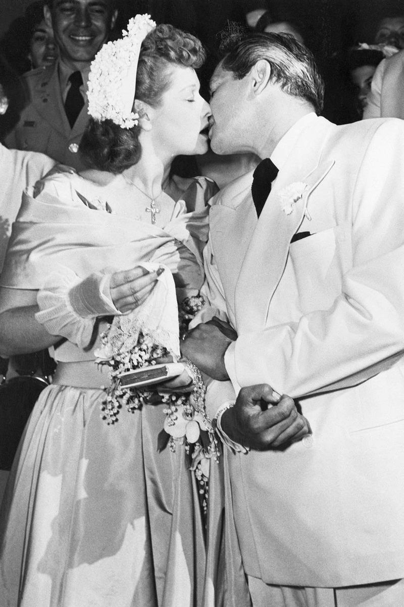 Lucille Ball & Desi Arnaz – Married in 1940, the beloved duo behind “I Love Lucy” set a lasting standard for television romance.