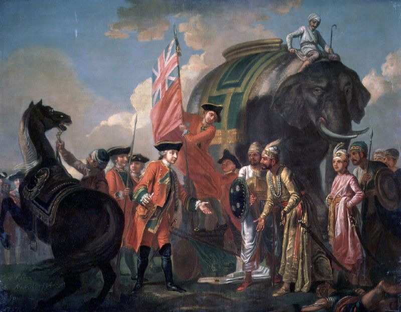 Mir Jafar Betrays Nawab Siraj ud-Daulah (Battle of Plassey, 1757)