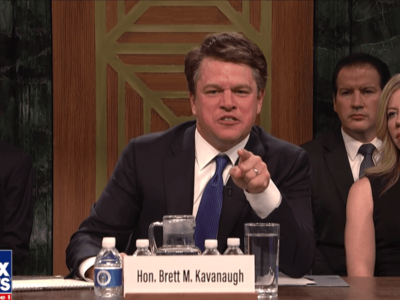 Matt Damon as Brett Kavanaugh