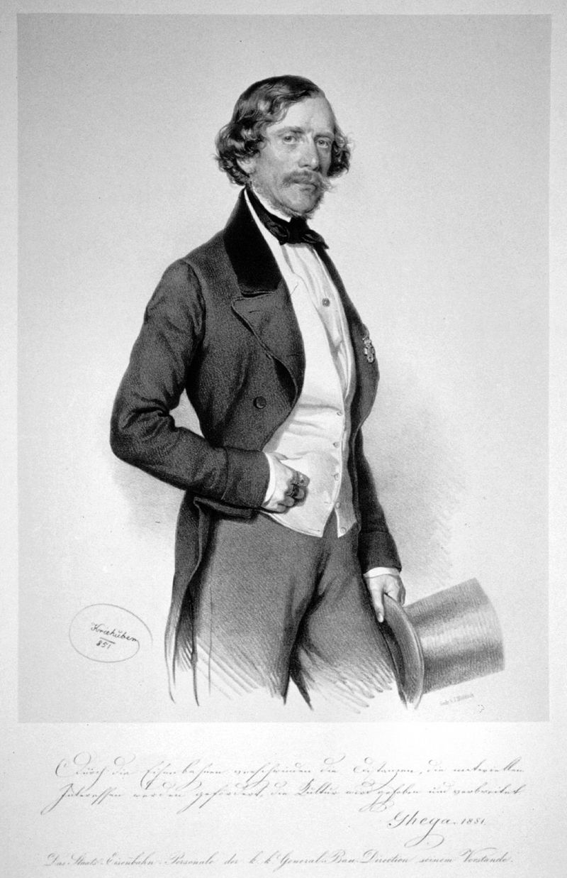 Carl Ritter von Ghega, Italian engineer, 1860