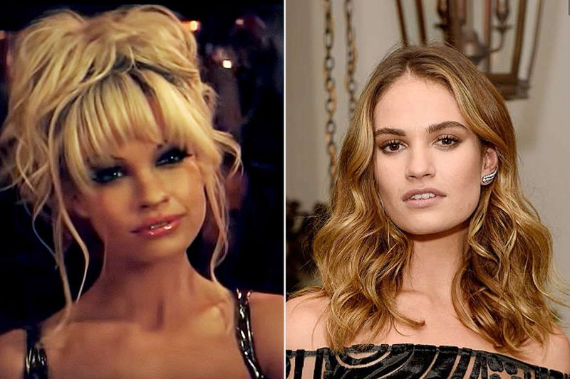 Lily James as Pamela Anderson in 