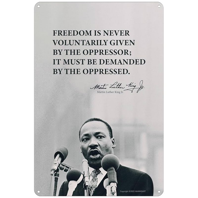 “Freedom is never voluntarily given by the oppressor; it must be demanded by the oppressed.”