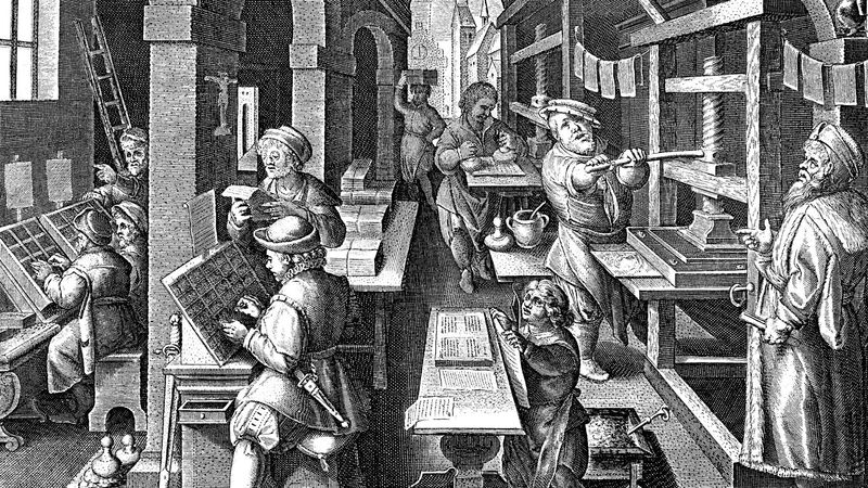 The Gutenberg Printing Press (Mid-15th Century)