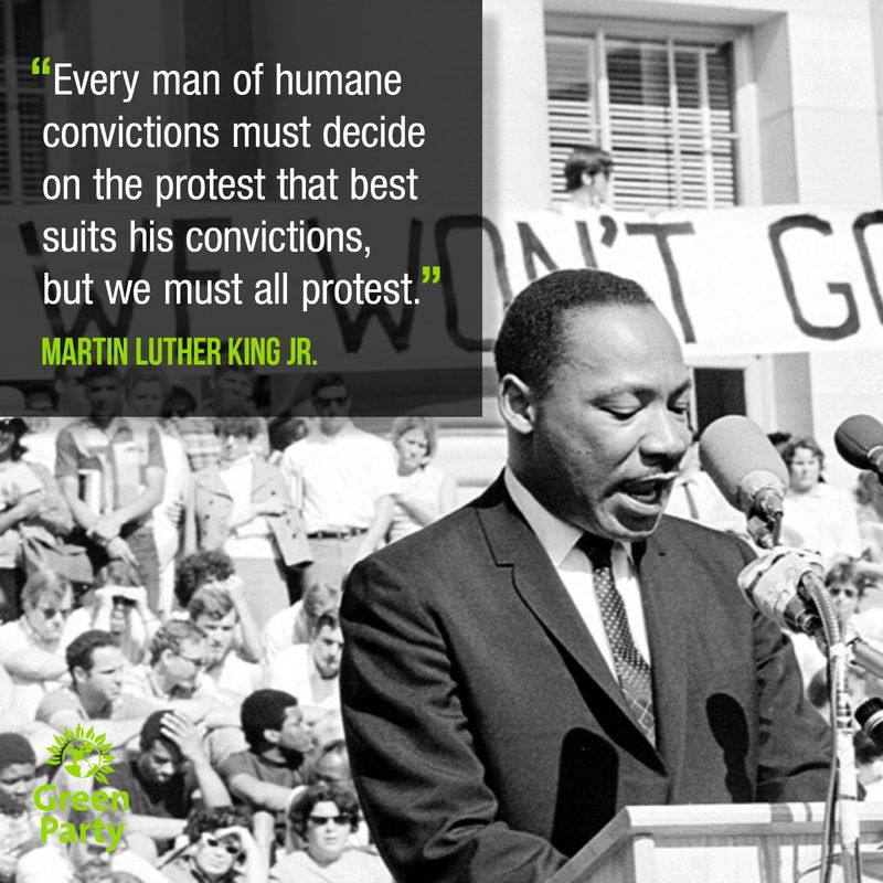 “Every man of humane convictions must decide on the protest that best suits his convictions, but we must all protest.”