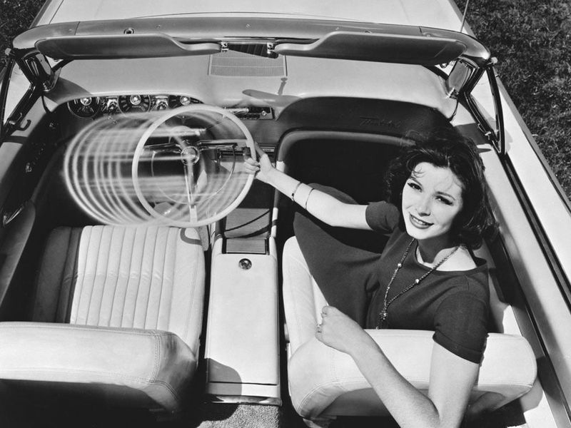 Thunderbird Was the First with a Swing-Away Steering Wheel