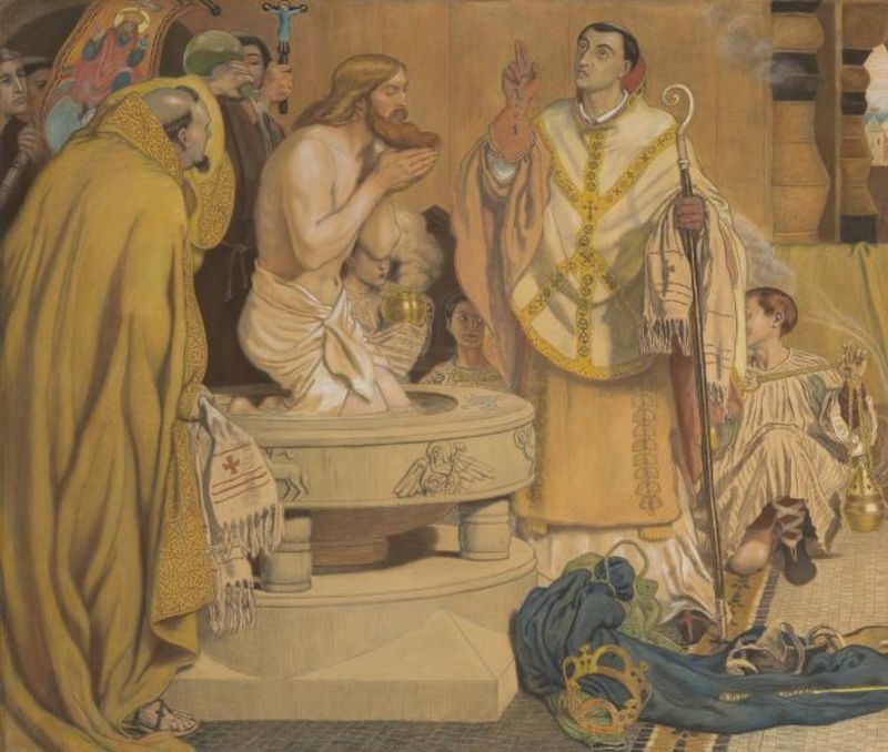 627 – King Edwin of Northumbria Is Converted to Christianity