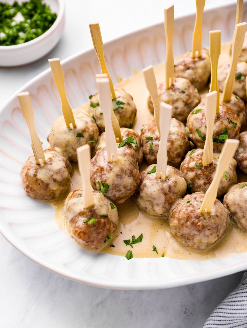 Swedish Meatballs with Toothpicks