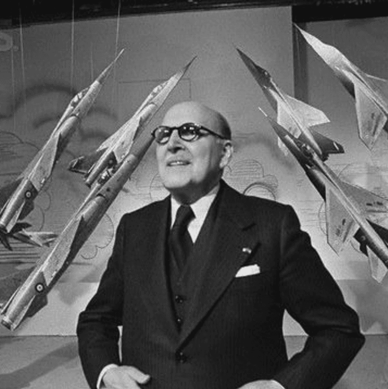 Marcel Dassault, French aviation pioneer and industrialist, 1986